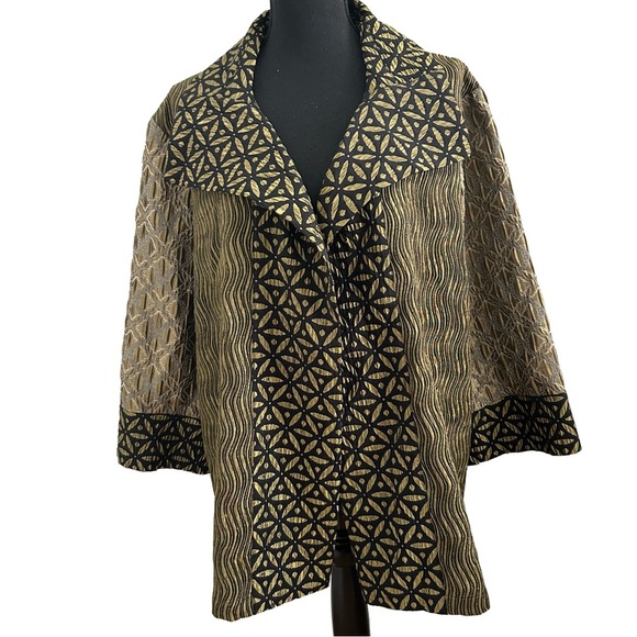Chico's Geometric Pattern Jacket Size Large (Chico’s Size 2) - Picture 1 of 3